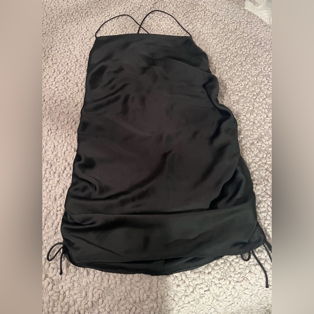 Zara Black Satin Dress
